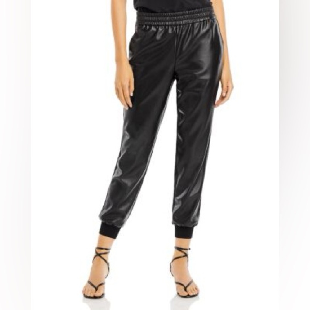 Alice and Olivia- NEVER WORN- Pete Vegan Leather Combo Jogger Pants